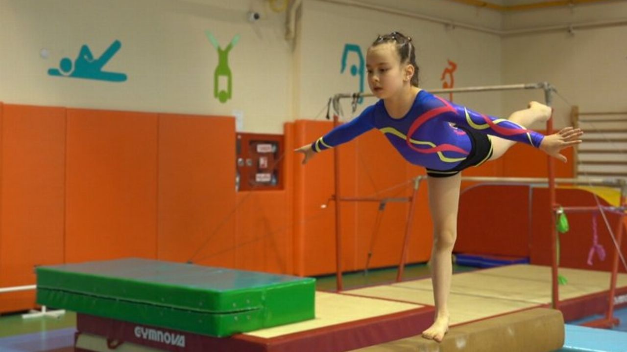 Minik cimnastikçi Elvan'ın hedefi olimpiyatlar