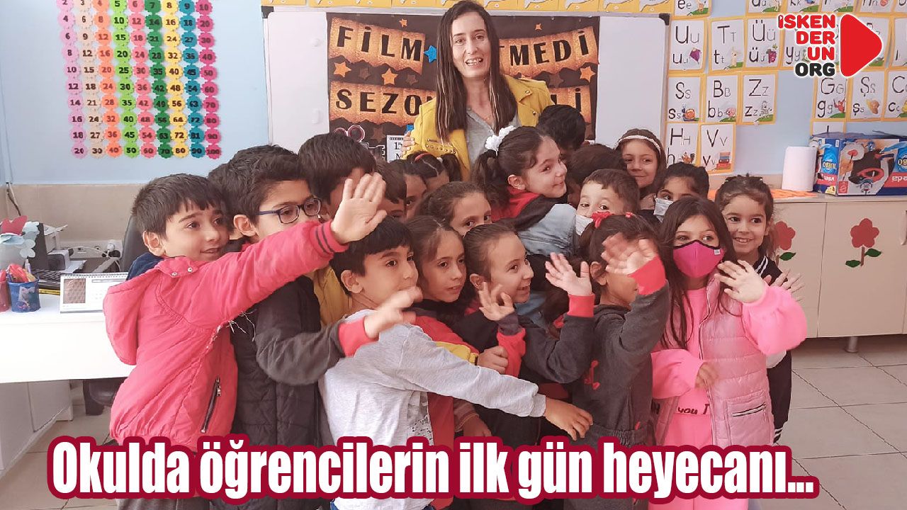 Öğrencilerin okulda ilk gün heyecanı…