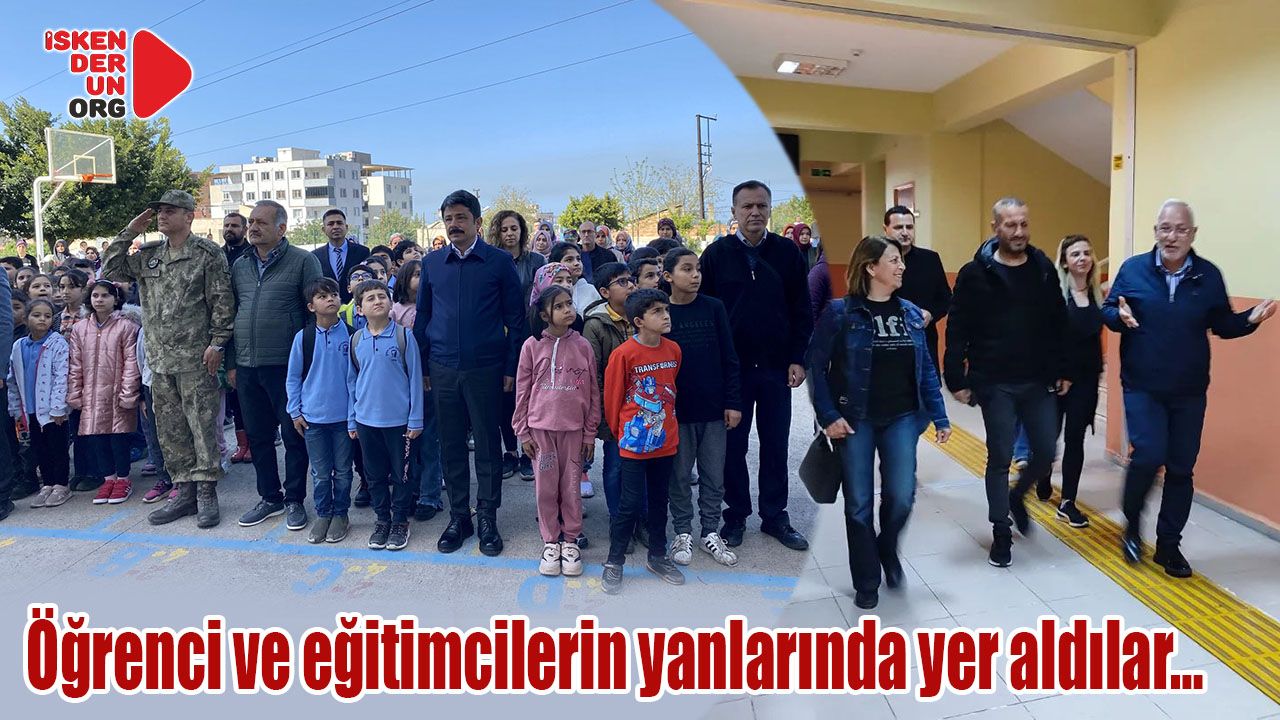 Öğrenci ve eğitimcilerin yanlarında yer aldılar…