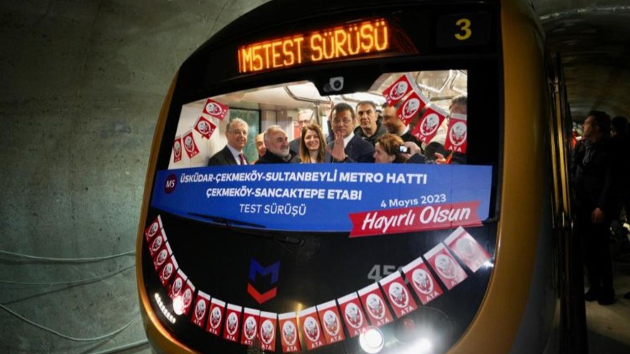İstanbul'da bitme aşamasındaki metro test sürüşünde