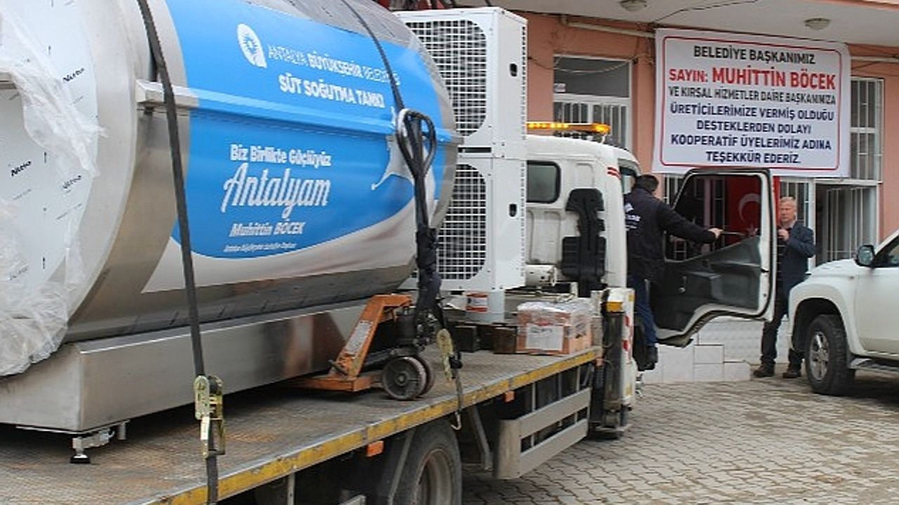Antalya Büyükşehir’den Korkuteli Yelten’e süt tankı