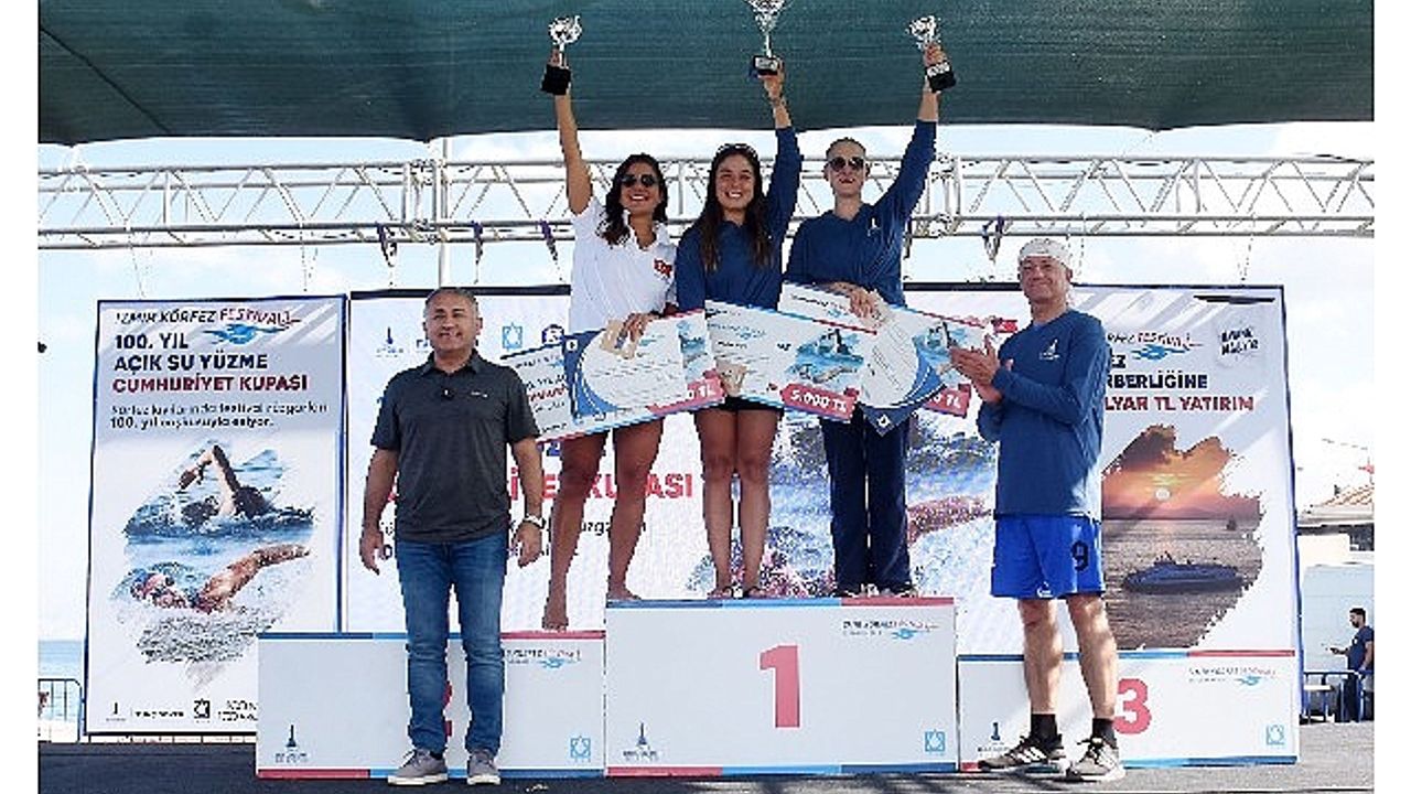 Catalina’yı yüzerek geçen ilk Türk kadını Bengisu, İzmir Körfezi’nde de birinciliği kaptırmadı