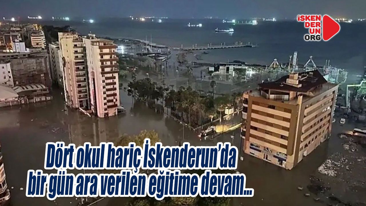İskenderun’da bir gün ara verilen eğitime devam