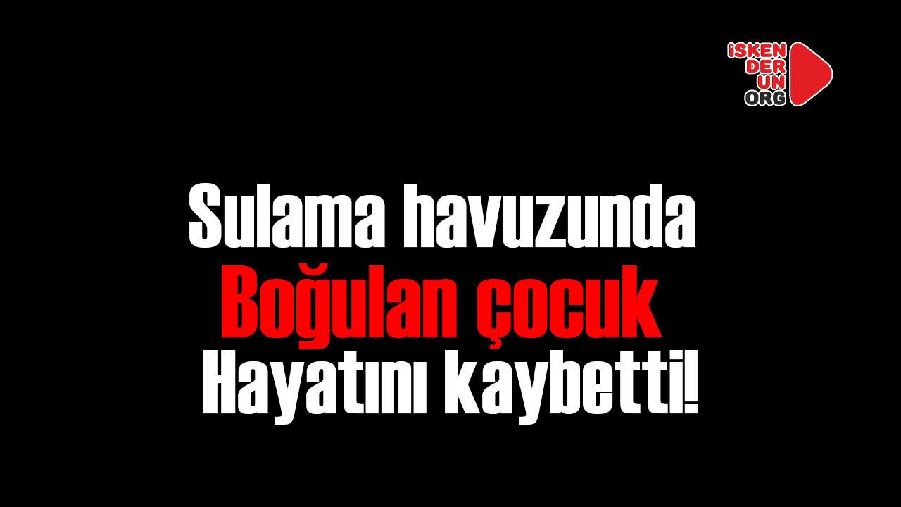 Sulama Havuzunda Hayatını Kaybetti!