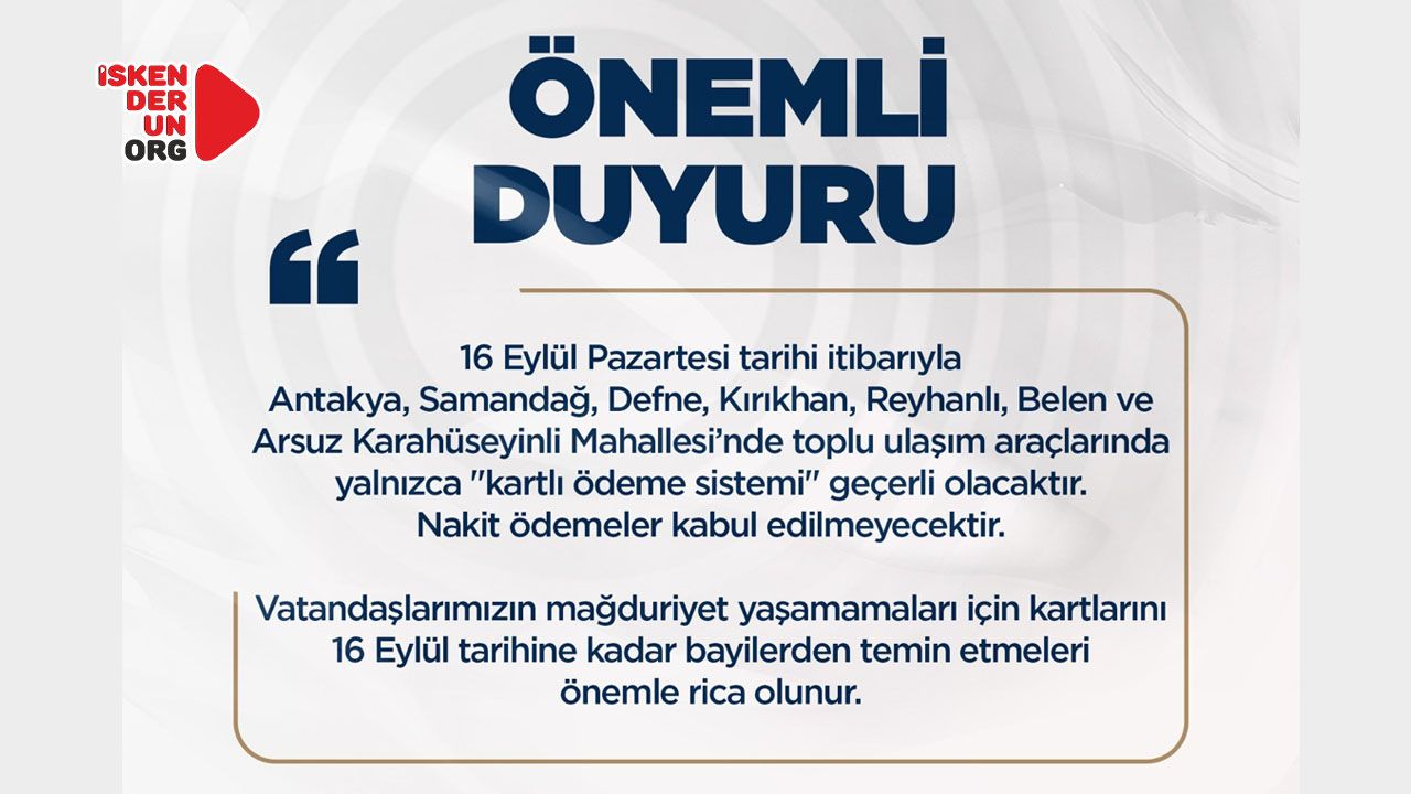 16 EYLÜL'DE NAKİT ÖDEME DÖNEMİ SONA ERİYOR