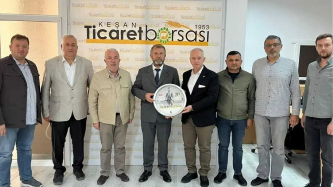 Çorlu Ticaret  Borsası Başkanı Özer Cin'den Keşan Ticaret Borsası’na ziyaret