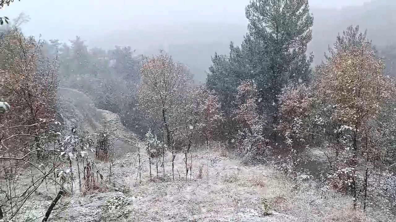 Amanos Dağları’na Mevsimin İlk Karı Düştü