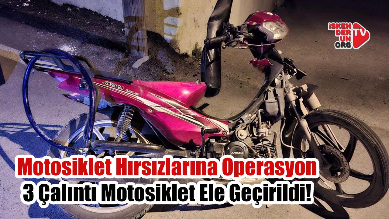 Emniyeti’nden Motosiklet Hırsızlarına Operasyon