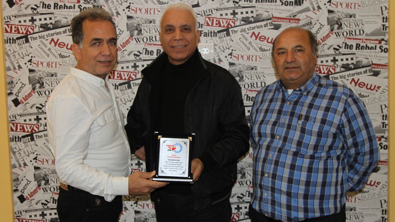 Hasan Korkmaz’a Teşekkür Plaketi…