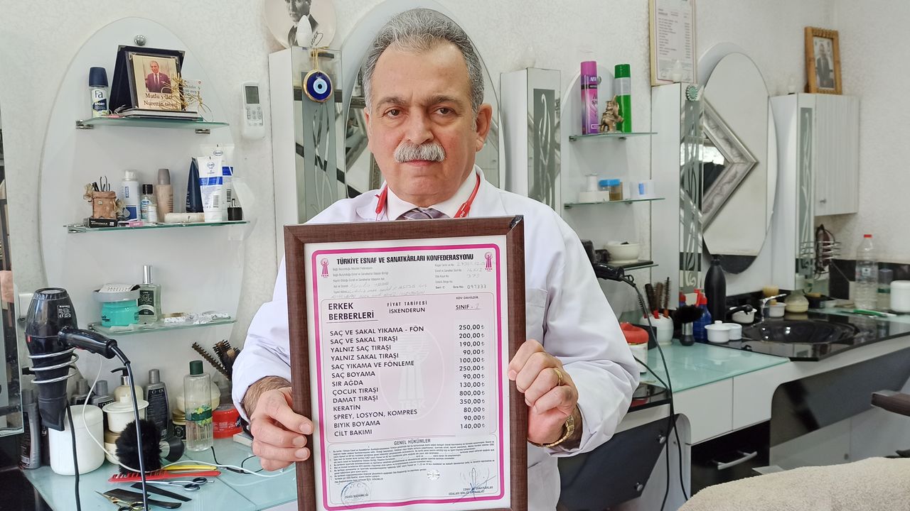 Hatay’da Berberler yeni fiyat tarifesini bekliyor…