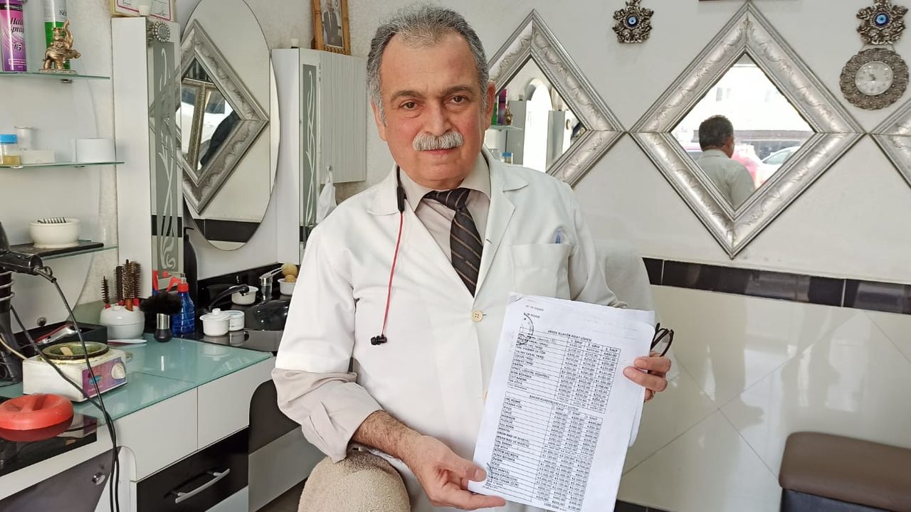 İskenderun Erkek Berberleri fiyat tarifesi değişti…