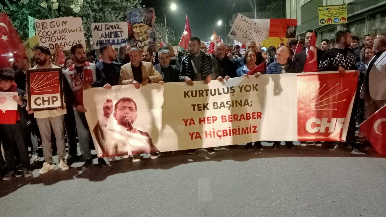 CHP’liler ‘Hak hukuk Adalet’ talebiyle Yürüdü…