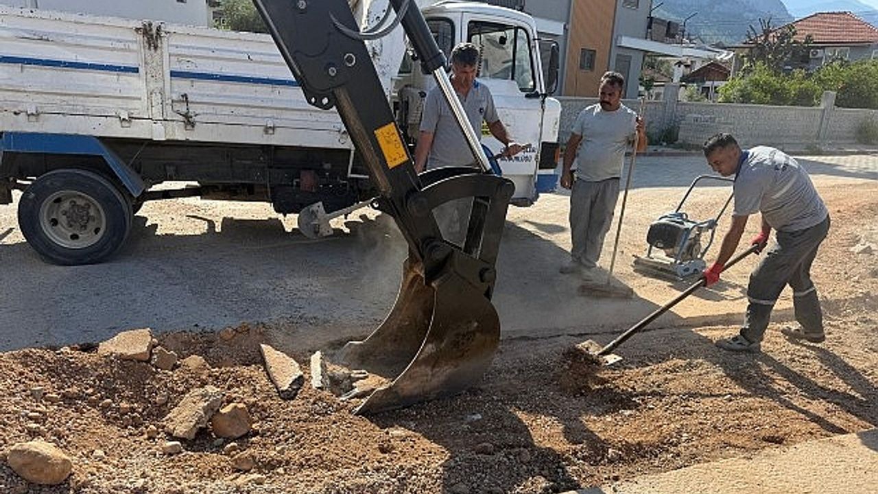 Kuzdere Mahallesi’nde yama çalışmaları 