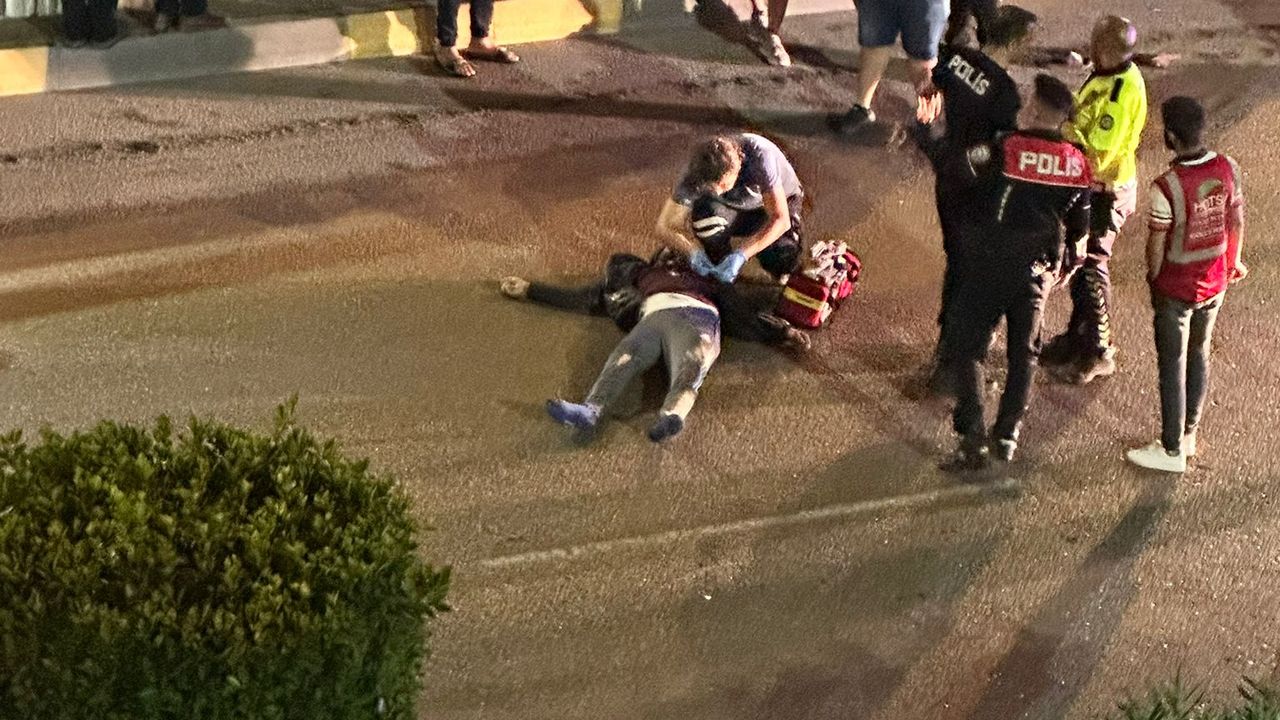 Battı-çıktıda tek taraflı motosiklet kazası…