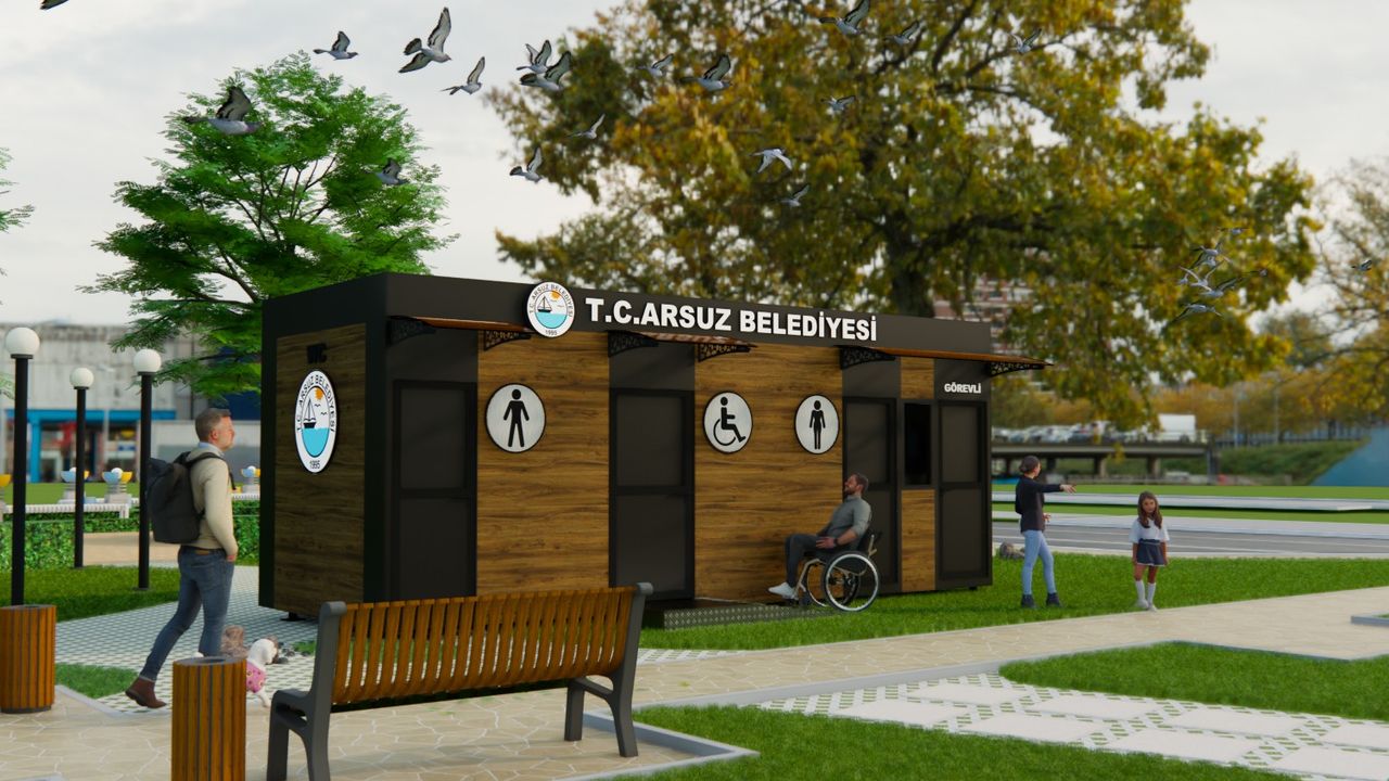 Arsuz Sahiline Güneş Enerjili Büfe ve Tuvalet…