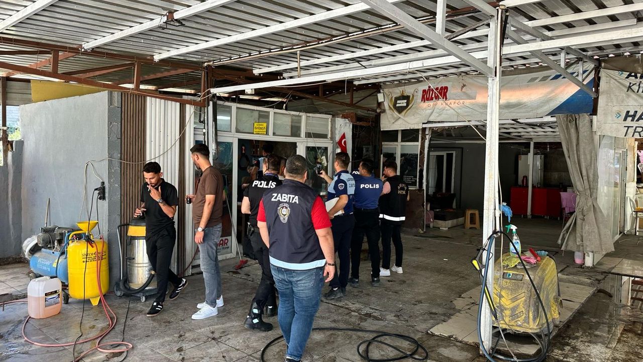 İskenderun'da Oto Yıkama ve Otoparklara Denetim…