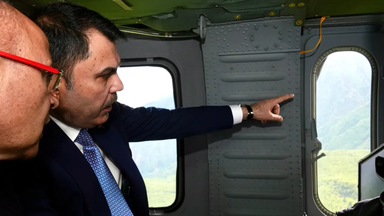 Bakan Kurum Bursa'yı havadan denetledi, talimatları verdi