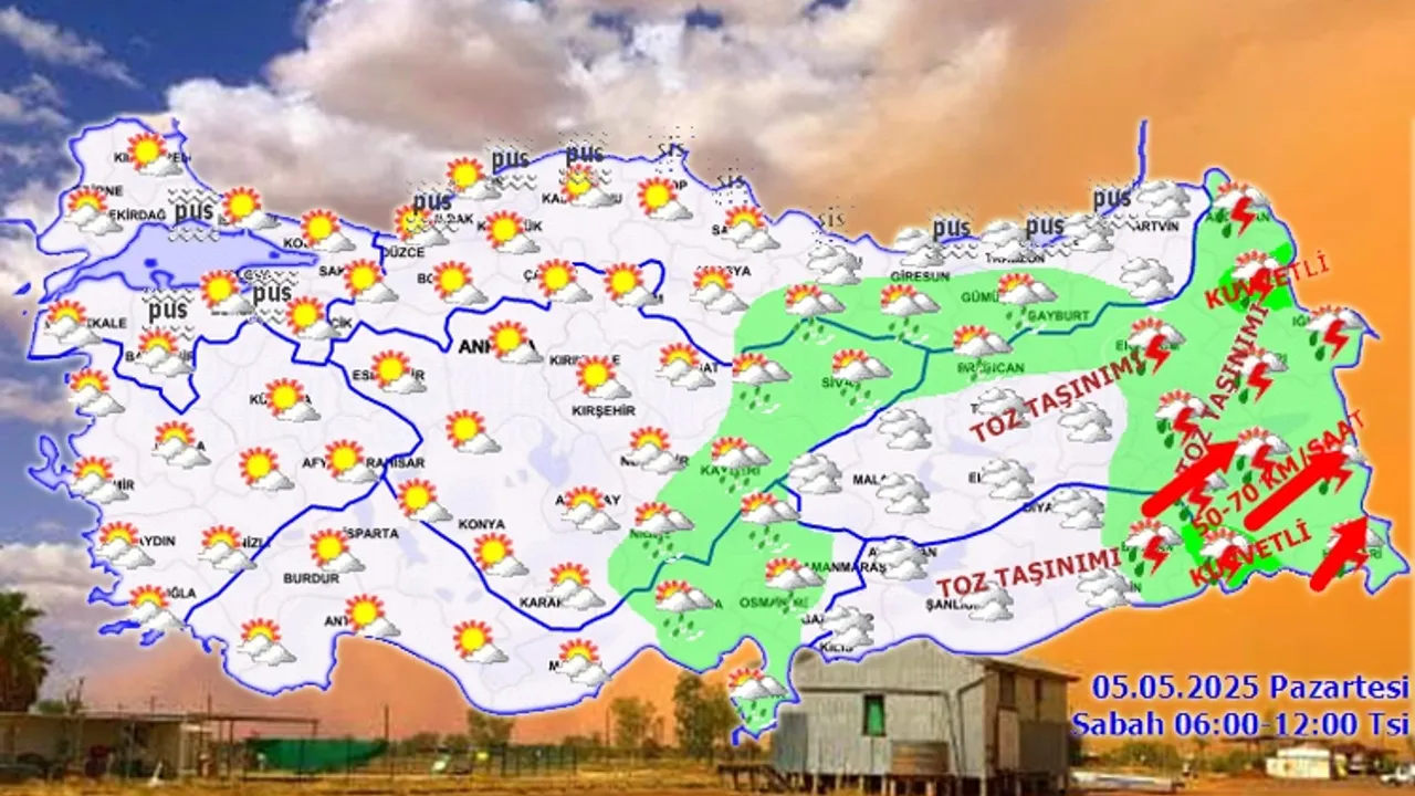 Doğu ve Güneydoğu’ya toz taşınımı uyarısı!