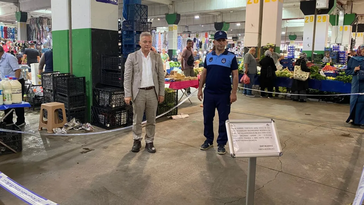 İzmit’te kötü muameleli pazarcıya ‘tezgâh men’ cezası!