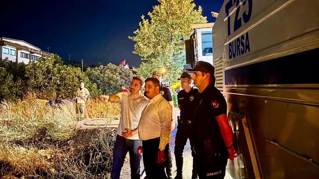 Mudanya Yolu’ndaki yangın kontrol altına alındı! 4 dönüm alan zarar gördü!