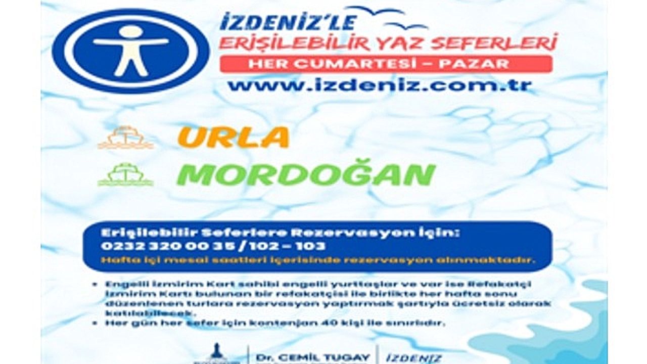 İZDENİZ’in Yaz Seferleri ile istikamet Urla ve Mordoğan