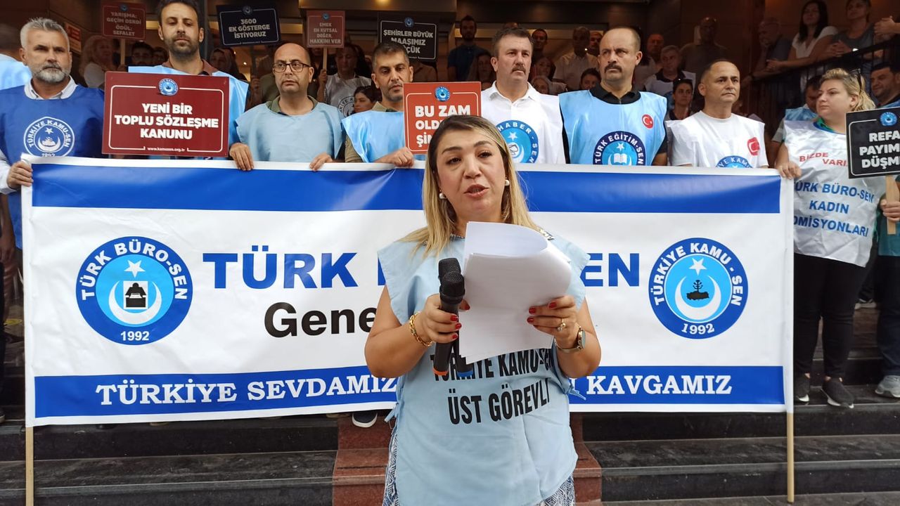 Türk Büro-Sen’den vergi dairesi önünde eylem…