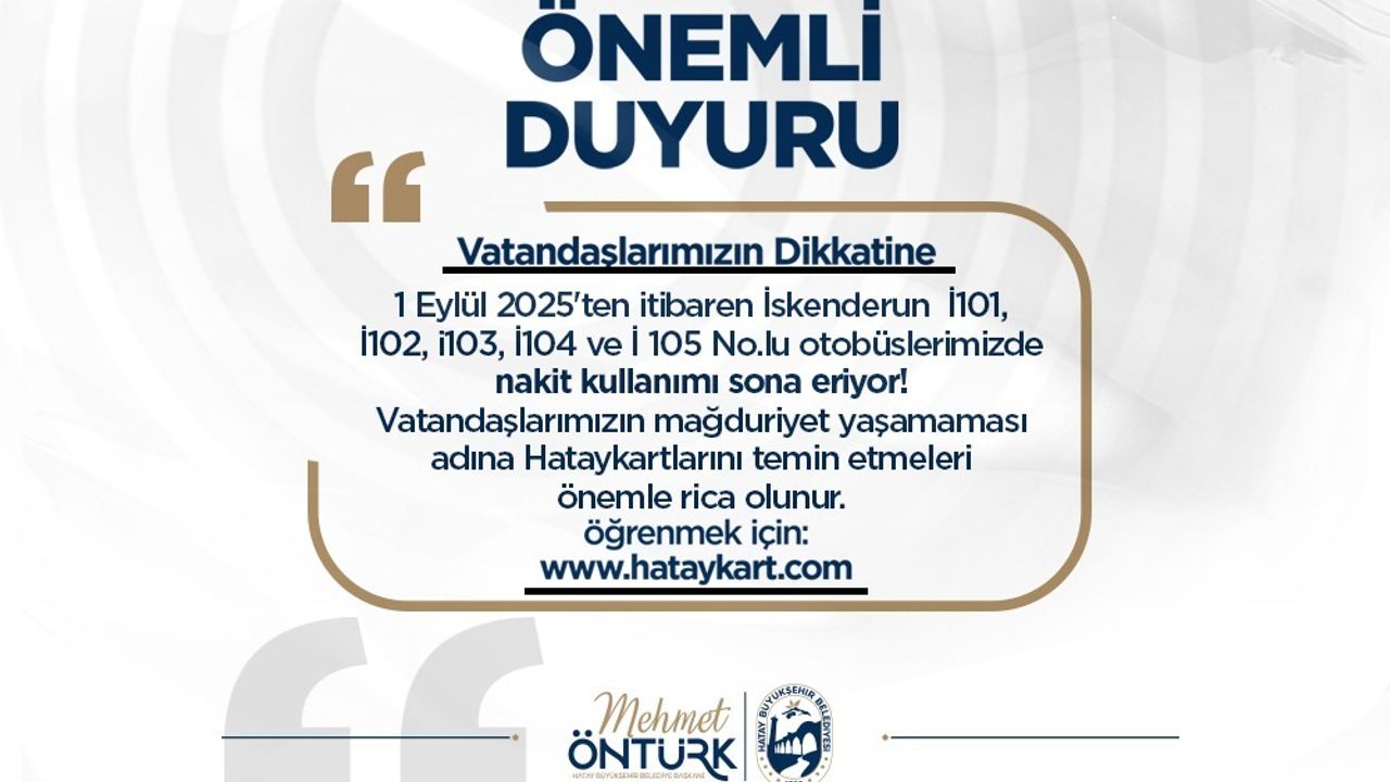 1 Eylül'de Nakit Ödeme Sona Eriyor