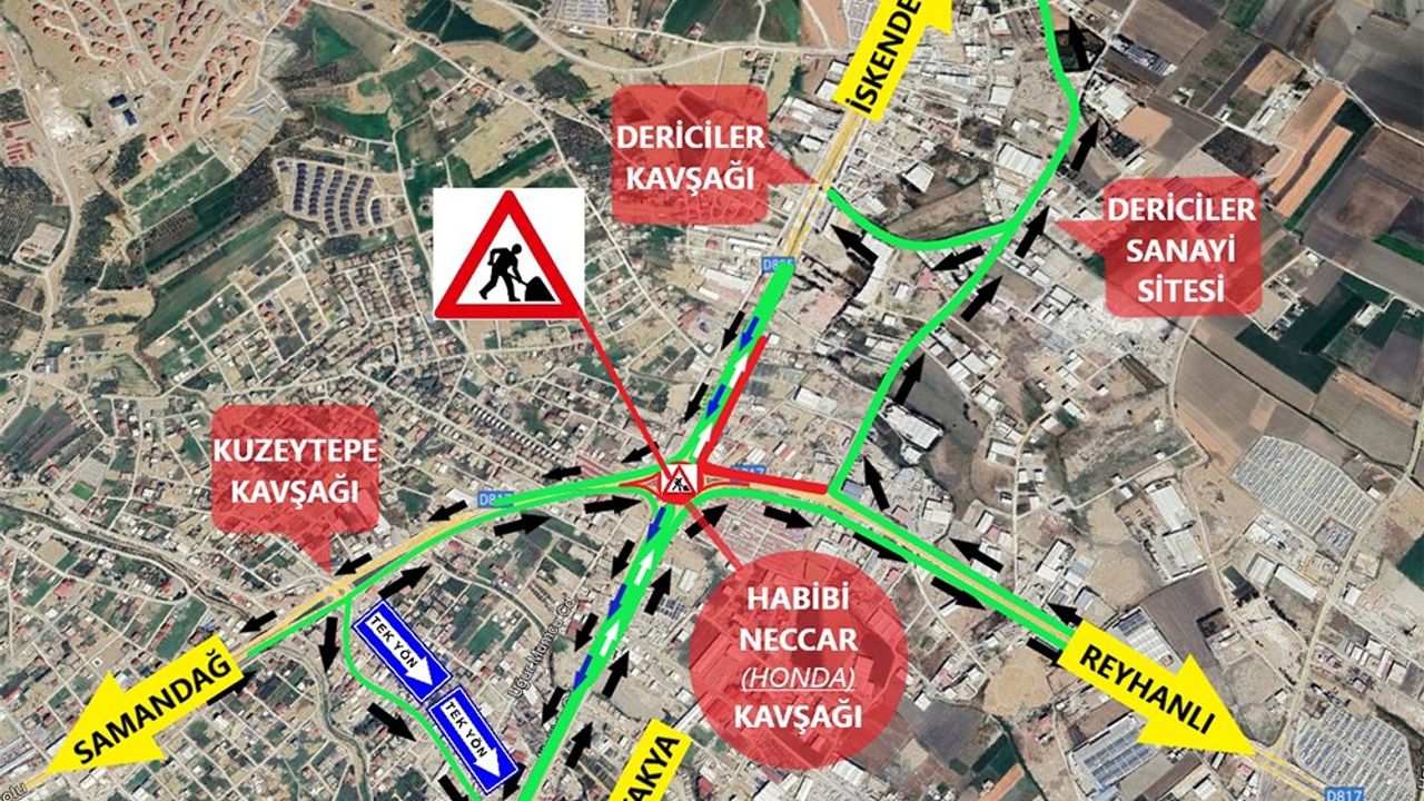 Habibi Neccar Kavşağı Trafiğe Kapatıldı!