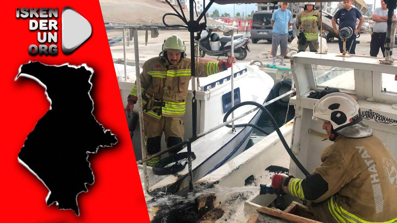 İskenderun Balıkçı Barınağı’nda Tekne Yangını…