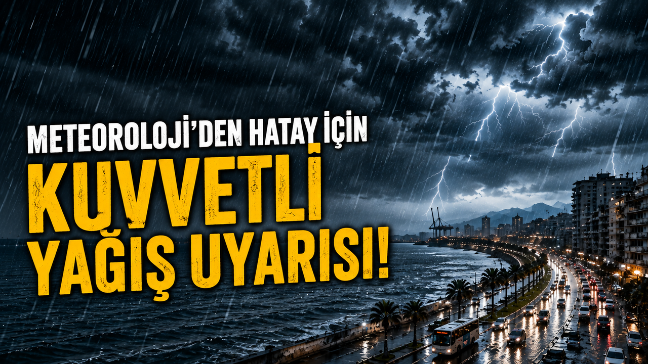 İskenderun ve Çevresinde Kuvvetli Yağış Etkili Olacak