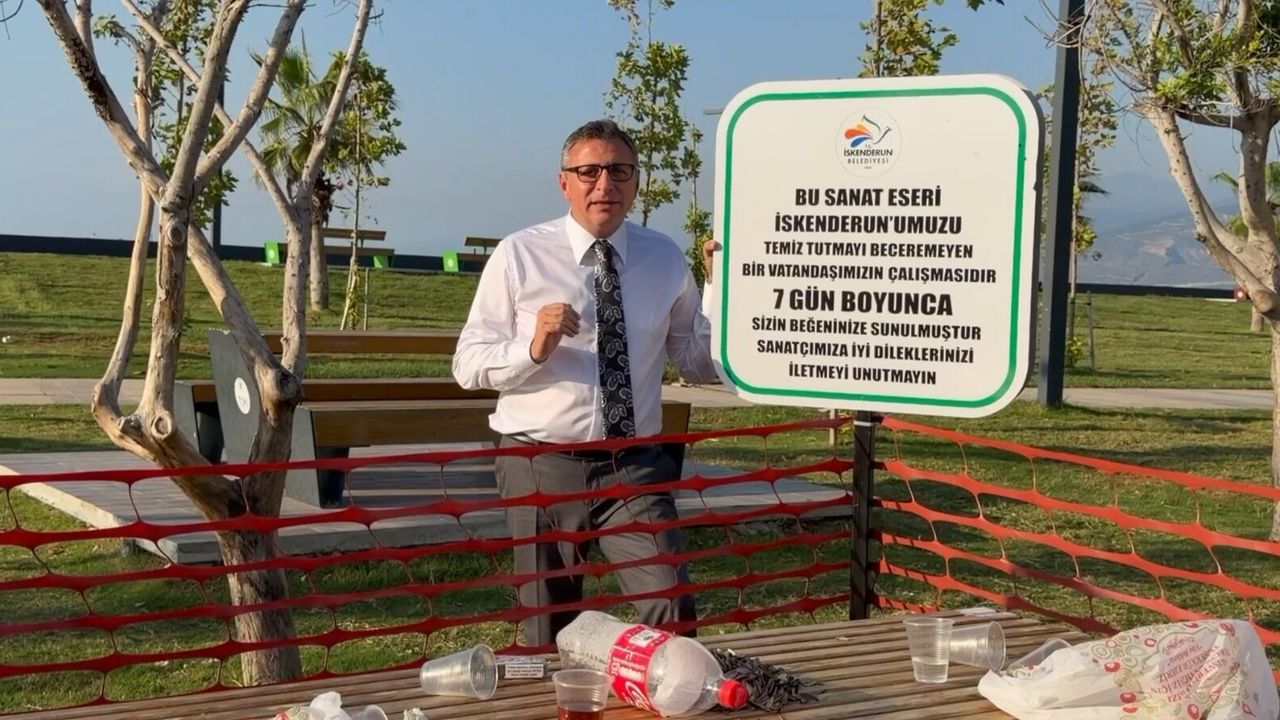 İskenderun Sahili’nde Sıra Dışı Bir 'Sanat Eseri'