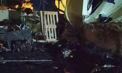 Depremzede çadırında yangın çıktı…