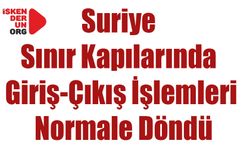 Suriye İle Ticarette Normal Dönem