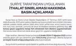 Suriye Üreticisini Korumak İçin Yasak Getirdi