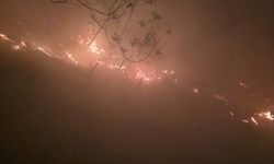 Yıldırım düştü yangin başladı