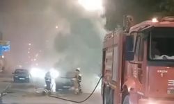 Erzin’de Seyir Halindeki Otomobil Alev Aldı