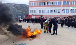 Samandağ’da Öğrencilere Yangın Eğitimi ve Tatbikat