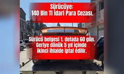 Drift Atan Sürücüye 140 Bin TL Ceza