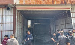 Tamir atölyesinde Yangın