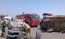 Traktörle Otomobil Çarpıştı: 2 Yaralı