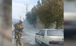Erzin’de Seyir Halindeki Otomobil Alev Aldı