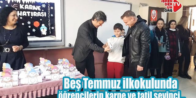 Karnesini alan öğrencilerin tatil sevinci…