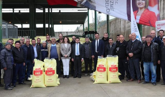 İzmit'ten 840 çiftçiye hibeli gübre desteği