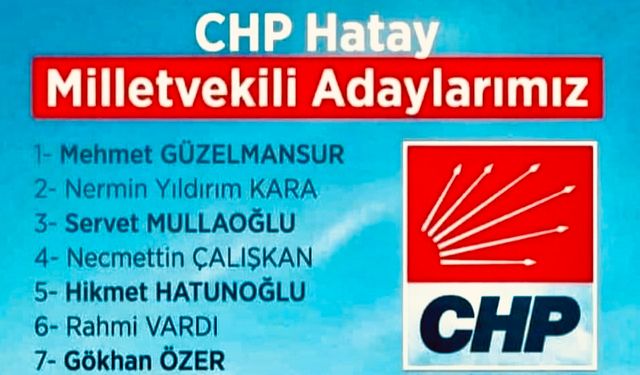 Hatay Listesinde Sürprizler