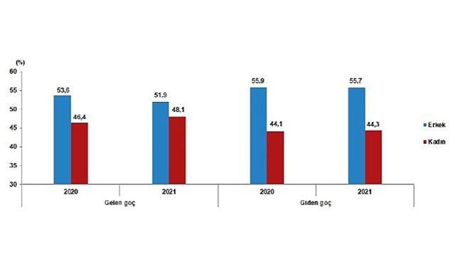 TÜİK: Yurt dışından Türkiye'ye 739 bin 364 kişi göç etti