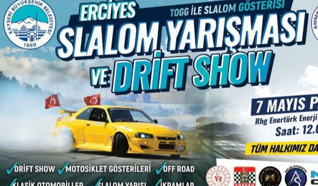 Kayseri Büyükşehir ve Melikgazi'den slalom yarışması