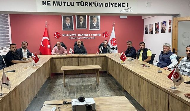 Burak İşçimen’den MHP Keşan'a ziyaret