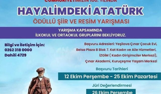 'Hayalimdeki Atatürk’ yarışmalarına başvuru sürüyor