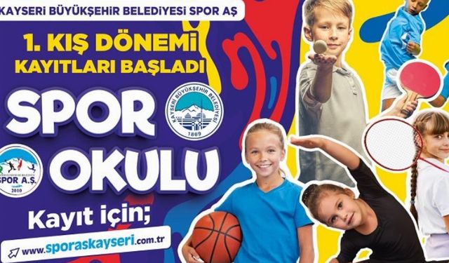 Kayseri Büyükşehir Belediyespor kış okulu kayıtları başladı