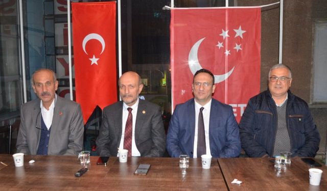 Saadet Partisi Keşan'da oda başkanları ile buluştu